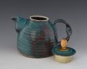stoneware rocking teapot 56 with cups | Serveware by Ron Mello Studio Art. Item made of wood with brass works with contemporary style