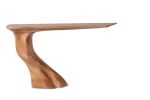 Amorph Frolic Console Facing Right Solid Wood, Honey Stained | Console Table in Tables by Amorph. Item composed of wood