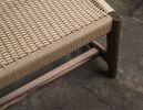 Rian Cantilever Long Bench, Hardwood, Woven Danish Cord | Benches & Ottomans by Semigood Design. Item composed of wood