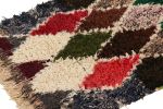 Vintage Moroccan Runner Rug with Multicolor Diamond Patterns | Area Rug in Rugs by Rug and Kilim
