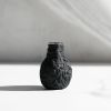 Mini Bud Vase in Rustic Black Concrete | Vases & Vessels by Carolyn Powers Designs. Item made of concrete with glass works with minimalism & contemporary style