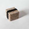 Léon coasters - sous-verres | Tableware by Nadine Hajjar Studio. Item composed of wood & brass compatible with minimalism and contemporary style