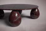 Cons Rosso Levanto Red Marble Coffee Table | Tables by HamamDecor LLC. Item composed of marble in minimalism or art deco style