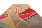 Rug & Kilim’s Mid-Century Modern Rug Geometric Gray Red Wool | Area Rug in Rugs by Rug and Kilim