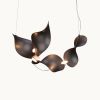 Dune 4 Curve in Metallic Tones Pendant Light | Chandeliers by MOSS Objects. Item made of steel compatible with contemporary and japandi style