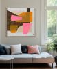 Fractured fallen orange pink brown | Oil And Acrylic Painting in Paintings by Ronald Hunter. Item made of canvas works with minimalism & contemporary style