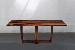Yew Table with resin and Cross Trapeze Legs. Jonathan Field | Tables by Jonathan Field