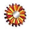 "Sunburst" Glass and Metal Wall Art Sculpture/Mirror | Wall Sculpture in Wall Hangings by Karo Studios. Item composed of metal & glass