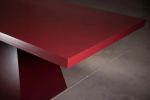 Lacquer Brutal Deep Dark Red Dining Table | Tables by Aeterna Furniture