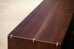 Black Walnut Bookshelf with Curly Maple Splines | Book Case in Storage by Miikana Woodworking. Item composed of wood