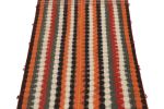 Vintage Persian Kilim in Orange and Multicolor Stripes | Area Rug in Rugs by Rug and Kilim