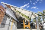 Kaliedoscopic Wave; Stainless Steel Soffit | Public Sculptures by Forlano Design | Fremantle College in Beaconsfield. Item made of steel