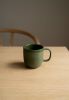 Handmade Porcelain Coffee Mug. Green | Drinkware by Creating Comfort Lab. Item composed of ceramic