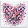Petal Dance — Original Impasto Heart Painting | Oil And Acrylic Painting in Paintings by DaggArt. Item composed of canvas in contemporary style