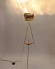 IRIS POD Floor Lamp : Unique Brass Floor Lamp | Modern Light | Lamps by lightexture. Item composed of walnut and brass in mid century modern or eclectic & maximalism style