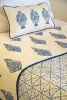 Big Floral Paisley Indigo Quilt | Linens & Bedding by Jaipur Bloc House. Item composed of cotton