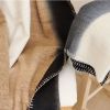 Ink Black White Ombre Textured Throw In Hand Spun Merino | Linens & Bedding by Studio Variously. Item works with contemporary & japandi style