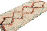 Vintage Moroccan Runner with Polychromatic Diamond Medallion | Area Rug in Rugs by Rug and Kilim