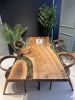 Dining room table, Kitchen table, Green epoxy, Walnut wood, | Dining Table in Tables by Brave Wood. Item works with modern & rustic style