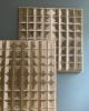 Grid - Beige and Creme | Tapestry in Wall Hangings by Fault Lines by Matthias de Vogel. Item made of fabric