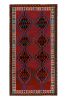 1950s Vintage Kilim rug in Red with Colorful Geometric | Area Rug in Rugs by Rug and Kilim