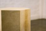 Goatskin Minimal Side Table by Costantini, Pergamino Hex | Tables by Costantini Designñ. Item made of wood