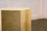 Goatskin Minimal Side Table by Costantini, Pergamino Hex | Tables by Costantini Design. Item made of wood