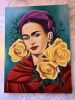 Frida Kahlo | Oil And Acrylic Painting in Paintings by Art legit. Item composed of canvas compatible with contemporary and urban style