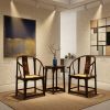 Heritage Ming Style Scholar's Dragon Horseshoe Armchair Set | Chairs by Dynasty Artisan. Item made of wood works with minimalism & contemporary style