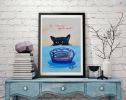 Be curious | Oil And Acrylic Painting in Paintings by Elena Parau. Item composed of paper compatible with minimalism and contemporary style