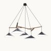 Emily Group of Five Pendant Light | Chandeliers by MOSS Objects. Item composed of oak wood and steel in contemporary or modern style