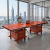 Bespoke Live Edge Ming Single Slab Executive Desk & Table VI | Communal Table in Tables by Dynasty Artisan. Item composed of wood in minimalism or contemporary style