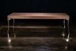 Enzio Cast Bronze and Wood Coffee Table from Costantini | Tables by Costantini Design. Item composed of walnut and bronze