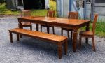 The Williamsburg Dining Table | Tables by The Strong Oaks Woodshop. Item composed of wood compatible with minimalism and mid century modern style