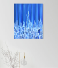 Blue City Small | Oil And Acrylic Painting in Paintings by KARDIMAGO. Item made of canvas with synthetic