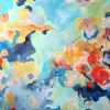 Garden of berries, blobs, and Huggies | Mixed Media by Nino Yuniardi. Item made of canvas & synthetic