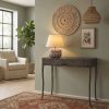 Hand-Blown Glass Table Lamp with Linen Shade | Lamps by SVITANOK by Artem Zakharchenko. Item composed of linen and glass in boho or minimalism style