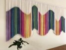CANDY AURORA Rainbow Multicolor 3D effect Wall Tapestry | Macrame Wall Hanging in Wall Hangings by Wallflowers Hanging Art. Item composed of oak wood & wool compatible with boho and mid century modern style