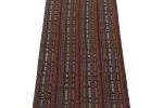 Vintage Shahsavan Persian Jajim Kilim runner in Red, Blue | Area Rug in Rugs by Rug and Kilim