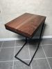 Black Walnut and Steel Black Powder Coated C-Table | Side Table in Tables by Lock 29 Design. Item composed of walnut and steel in minimalism style