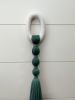 Green ombré tassel fiber Art wall hanging | Tapestry in Wall Hangings by The Cotton Yarn. Item made of wood & cotton