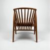 Oslo Spindle-Back Wooden Dining Chair | Chairs by Kleinhaus Furniture. Item made of wood with fabric works with mid century modern & contemporary style