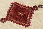 Antique Gabbeh Persian Tribal Rug, Beige with Geometric | Area Rug in Rugs by Rug and Kilim