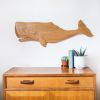 Sculptured Sperm Whale | Wall Sculpture in Wall Hangings by Majid Lavasani. Item composed of wood
