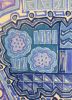 Large blue jar with dots | Oil And Acrylic Painting in Paintings by Hikaru O. Item composed of canvas in contemporary or japandi style