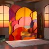 Bold Desert Sunset-Inspired 3D Photo Backdrop for Events & I | Public Sculptures by Blaise Danio. Item made of synthetic