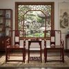 Legacy Ming Style South Official's Hat Armchair Trio Set | Chairs by Dynasty Artisan. Item made of wood works with contemporary & eclectic & maximalism style
