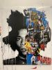Jean-Michel Basquiat Split Portrait | Mixed Media by Andrew Cotton Art 100% COTTON | MASS District in Fort Lauderdale. Item composed of paper