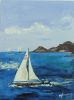 REGATTA - original sailboats painting | Oil And Acrylic Painting in Paintings by Marinela Puscasu. Item composed of canvas in contemporary or country & farmhouse style