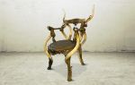 VIZIGO | Accent Chair in Chairs by Michel Haillard. Item made of wood with bronze